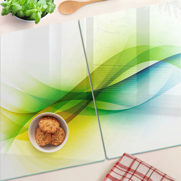 Szklana deska do krojenia Abstrakcyjne fale kolorów