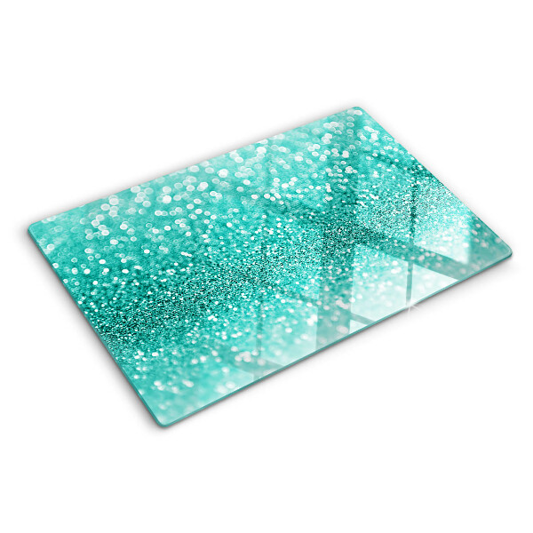 Snijplanken glas Sprankelende turquoise glitter