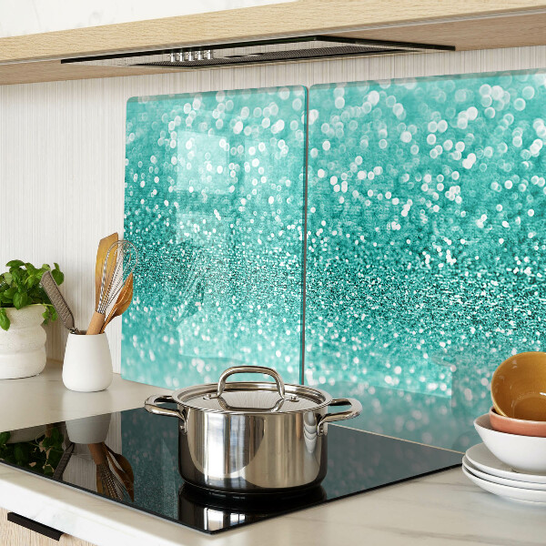 Snijplanken glas Sprankelende turquoise glitter