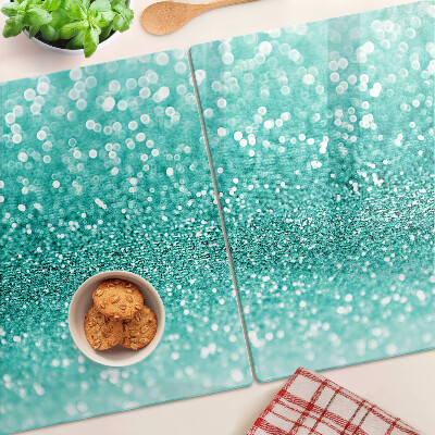 Snijplanken glas Sprankelende turquoise glitter