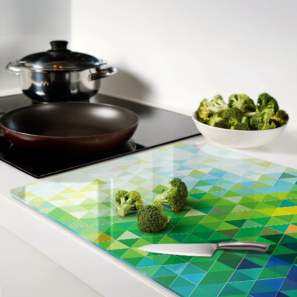 Snijplanken glas De geometrie van gekleurde driehoeken