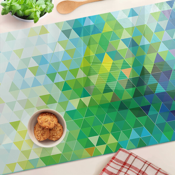 Szklana deska kuchenna Geometria kolorowych trójkątów