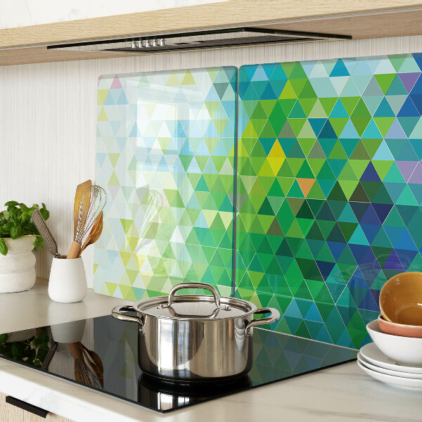 Snijplanken glas De geometrie van gekleurde driehoeken