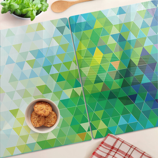 Szklana deska kuchenna Geometria kolorowych trójkątów
