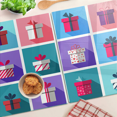 Glazen snijplanken Cadeaumotieven in diverse kleuren