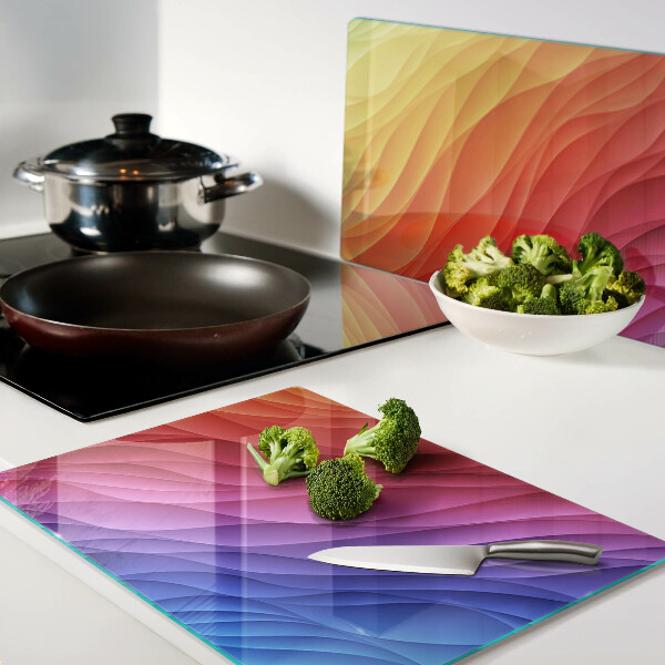 Snijplanken glas Kleurengolven