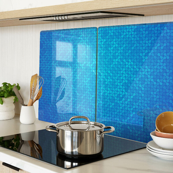 Szklana deska do krojenia Wzór falisty w odcieniach niebieskiego