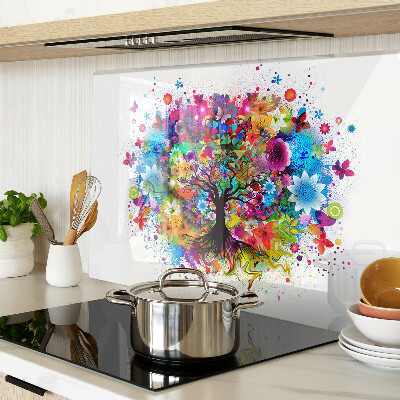 Szklana deska kuchenna Kolorowe drzewo życia