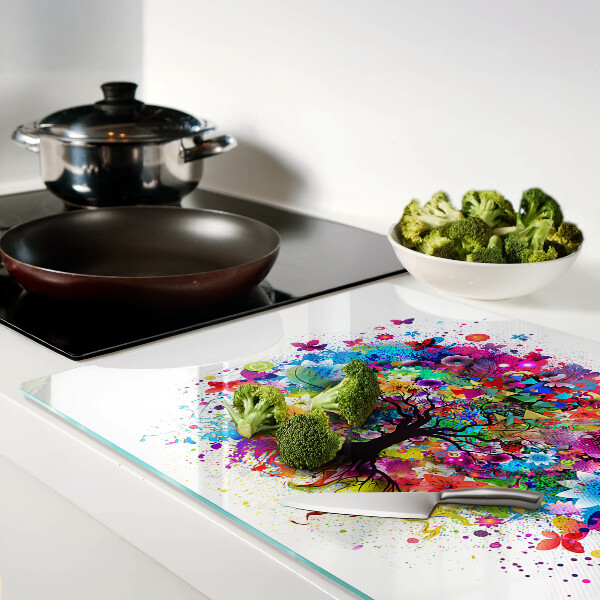 Szklana deska kuchenna Kolorowe drzewo życia