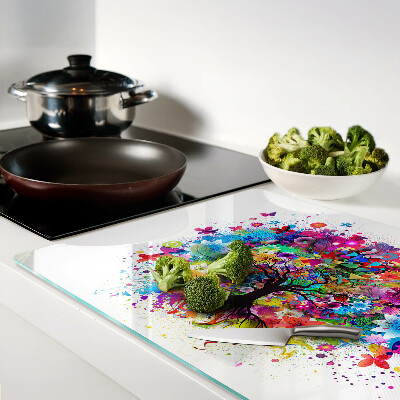 Szklana deska kuchenna Kolorowe drzewo życia