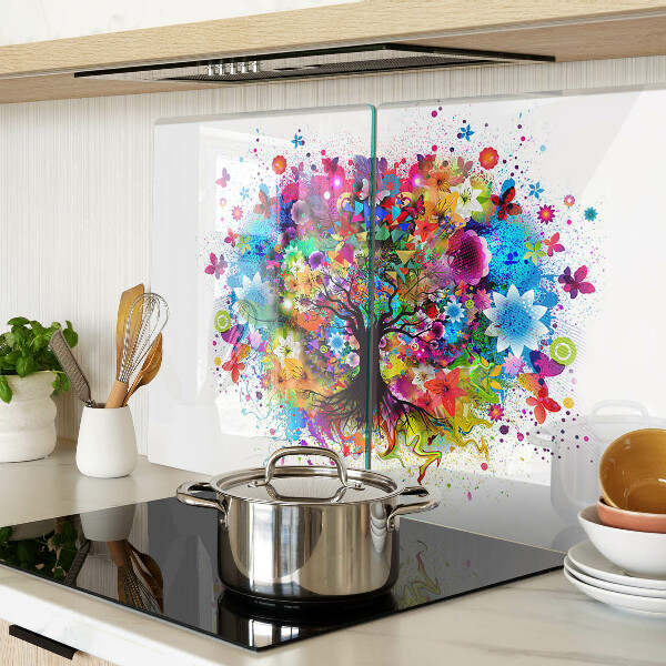 Szklana deska kuchenna Kolorowe drzewo życia