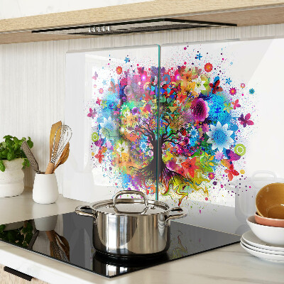 Szklana deska kuchenna Kolorowe drzewo życia