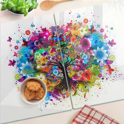 Szklana deska kuchenna Kolorowe drzewo życia