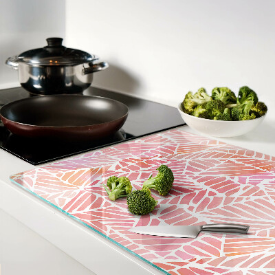 Snijplanken van glas Bladeren in pasteltinten