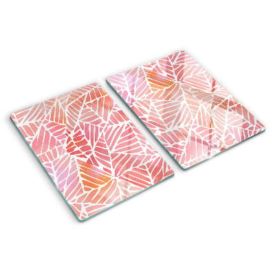 Snijplanken van glas Bladeren in pasteltinten