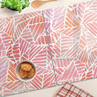 Snijplanken van glas Bladeren in pasteltinten