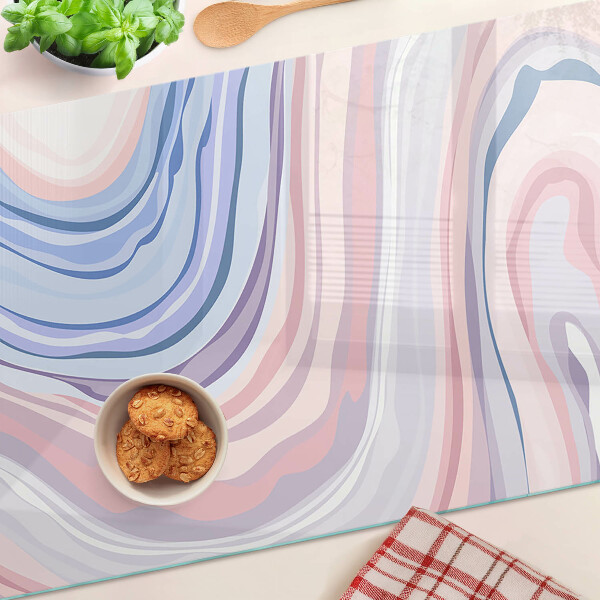 Deska kuchenna szklana Marmurkowy wzór w pastelowych kolorach