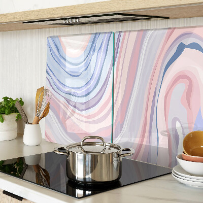 Deska kuchenna szklana Marmurkowy wzór w pastelowych kolorach