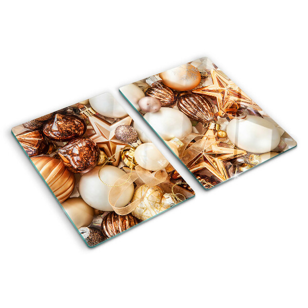 Szklana deska kuchenna Świąteczne ozdoby i bombki