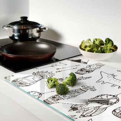 Deska kuchenna szklana Motyw etniczny z zwierzętami