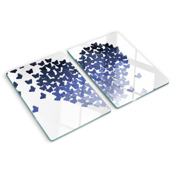 Szklana deska do krojenia Motyw serca z motylami