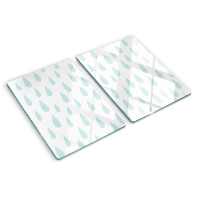 Snijplanken van glas Regendruppels