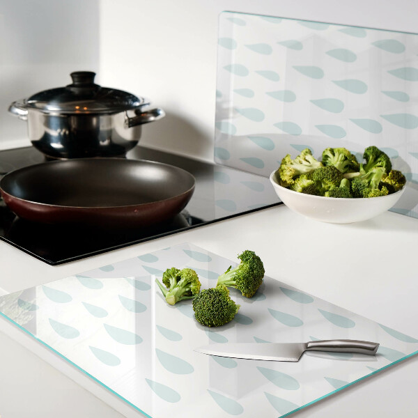 Snijplanken van glas Regendruppels