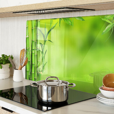 Glazen snijplanken Bamboe op een groene achtergrond