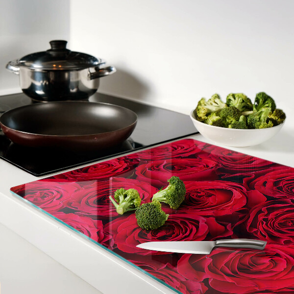 Szklana deska kuchenna Czerwone róże