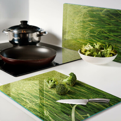 Szklana deska kuchenna Zielone pole trawy