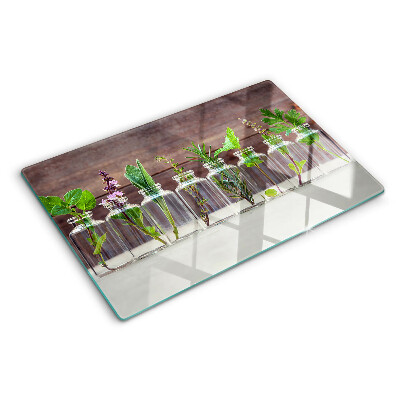 Snijplanken van glas Planten in flessen