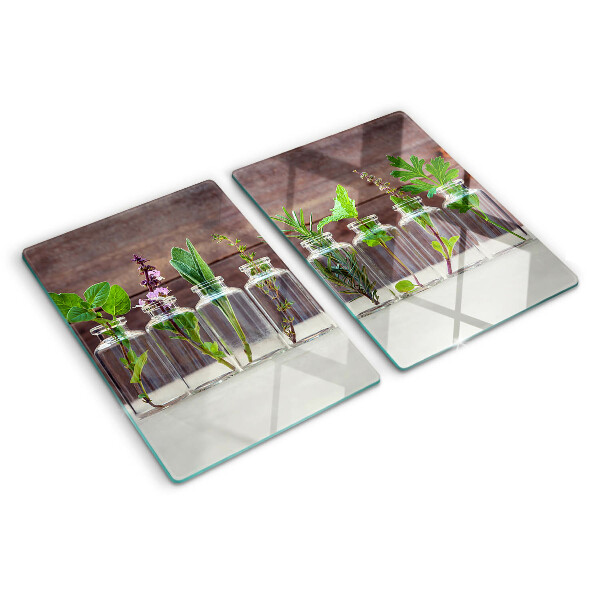 Deska kuchenna szklana Rośliny w butelkach