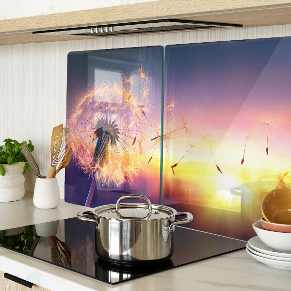 Szklana deska do krojenia Dmuchawce na tle zachodu słońca