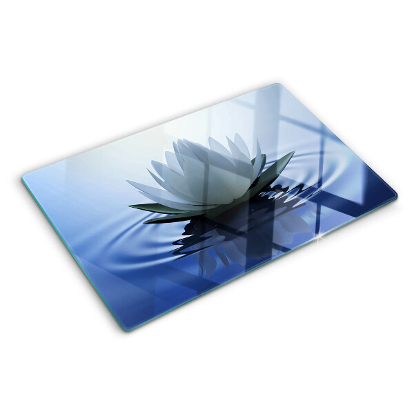 Szklana deska do krojenia Lilia wodna na tle wody
