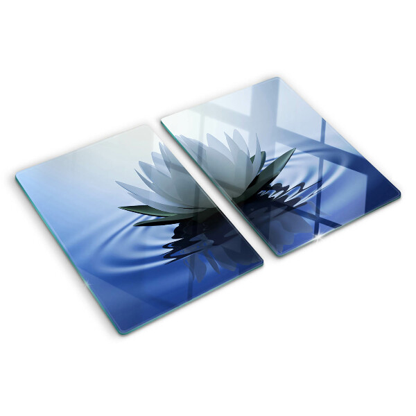 Szklana deska do krojenia Lilia wodna na tle wody