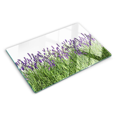 Szklana deska kuchenna Lawendowe pole w słońcu
