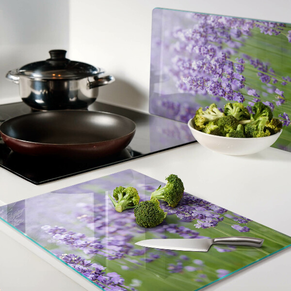 Szklana deska kuchenna Lawendowe pole
