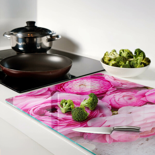 Deska kuchenna szklana Różowe kwiaty w bukiecie