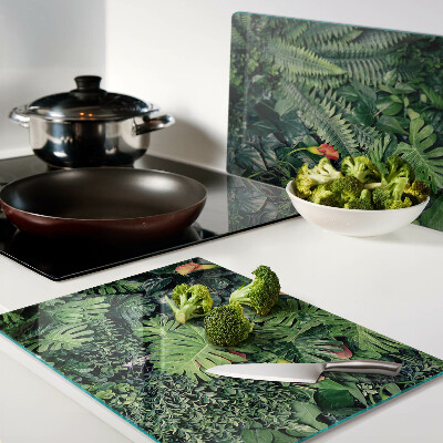 Snijplanken glas Tropische jungle met bloemen