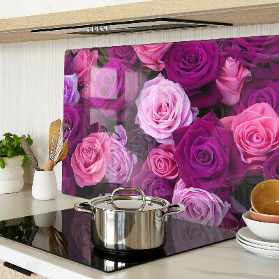 Szklana deska do krojenia Róże w odcieniach różu