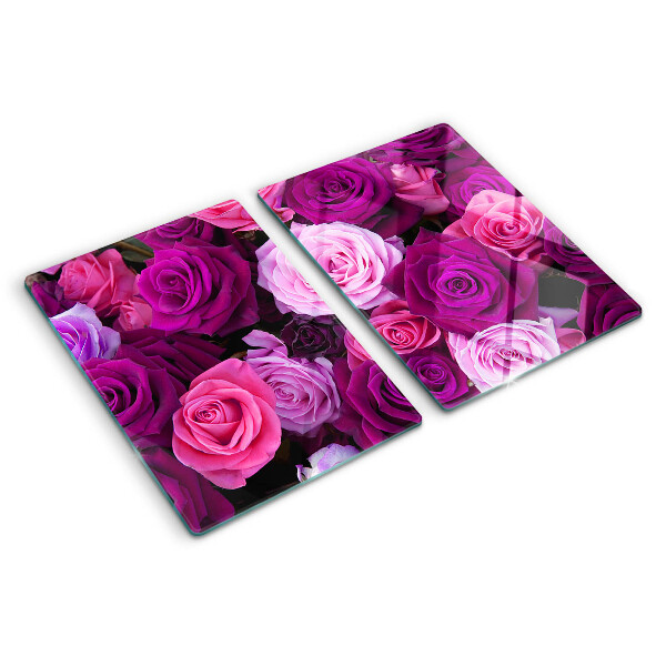 Szklana deska do krojenia Róże w odcieniach różu