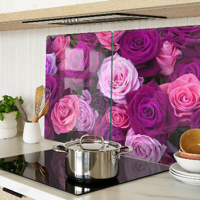 Szklana deska do krojenia Róże w odcieniach różu