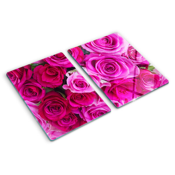 Szklana deska do krojenia Róże w odcieniach różu