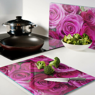 Szklana deska do krojenia Róże w odcieniach różu