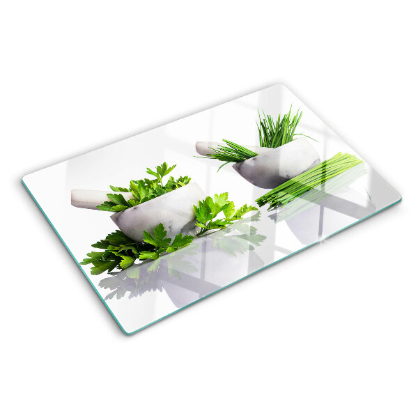 Deska kuchenna szklana Zioła w doniczkach