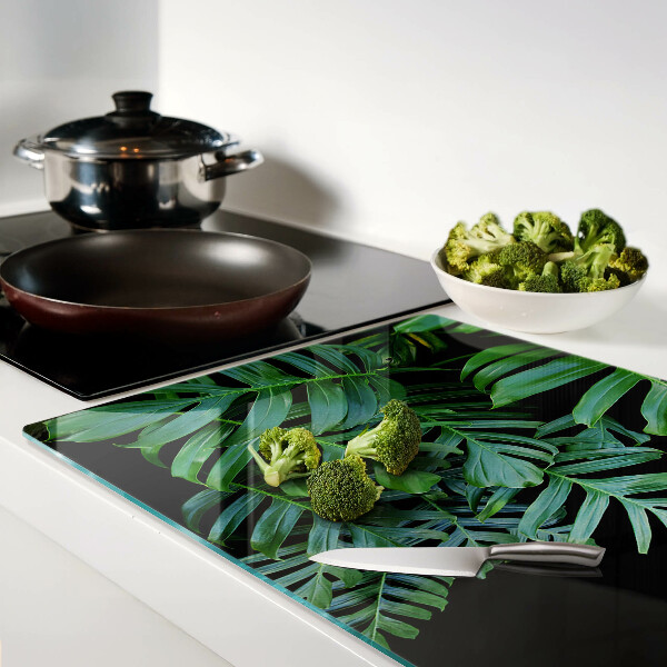 Szklana deska do krojenia Liście tropikalne