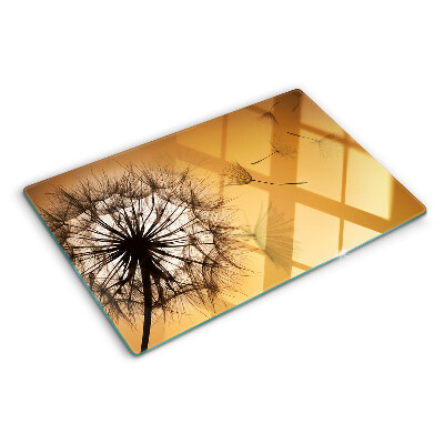 Deska kuchenna szklana Dmuchawce na tle zachodu słońca