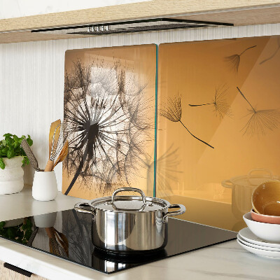 Deska kuchenna szklana Dmuchawce na tle zachodu słońca