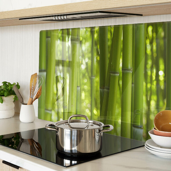 Szklana deska kuchenna Las bambusowy
