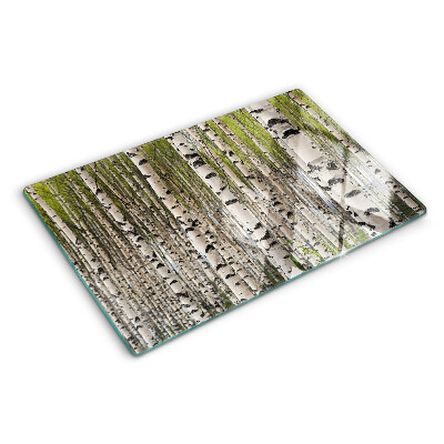 Snijplanken van glas Witte berken in het bos